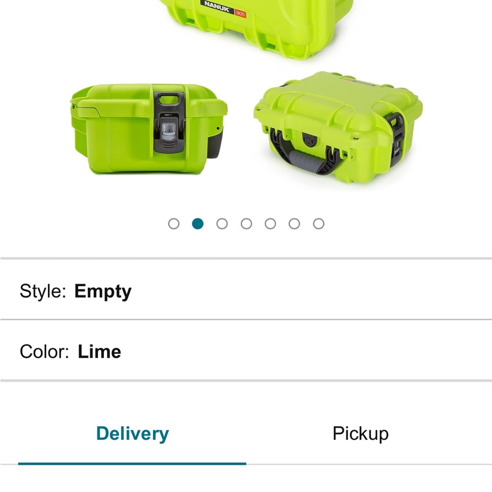 Nanuk 905 Waterproof Hard Case Empty - Lime